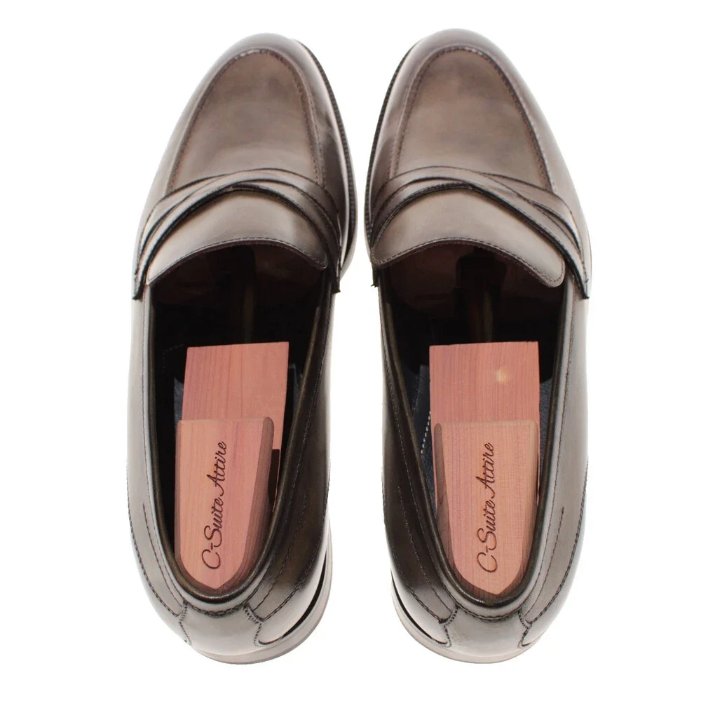 Di Bianco NWB Slip On Loafers Size 45 (US 12) in Green Leather Made in Italy